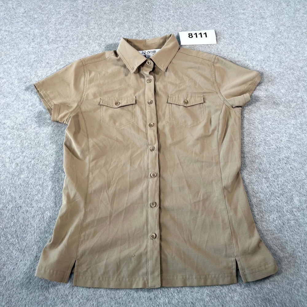 Guide Series Shirt Womens Small Tan ripstop Button Up Outdoor Hiking‎ Camping